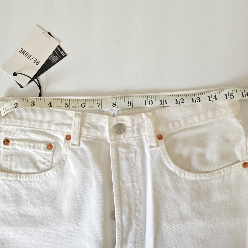 RE/DONE 90S Crop Low Slung High Rise Boyfriend Straight Leg Jeans Size 2… - Picture 11 of 13